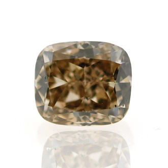 Fancy Yellowish Brown Diamond, Cushion, 0.83 carat, SI1