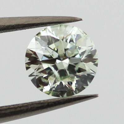 Light Green Diamond, Round, 0.52 carat, I1- C