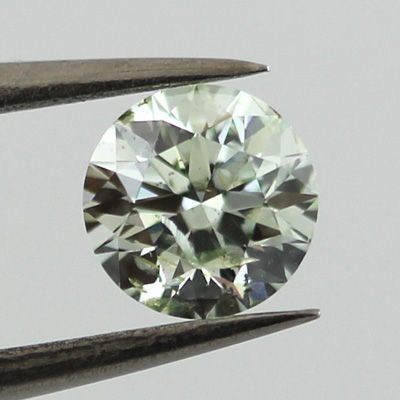 Light Green Diamond, Round, 0.52 carat, I1