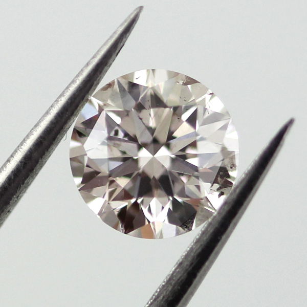 Light Pinkish Brown Diamond, Round, 0.54 carat - B