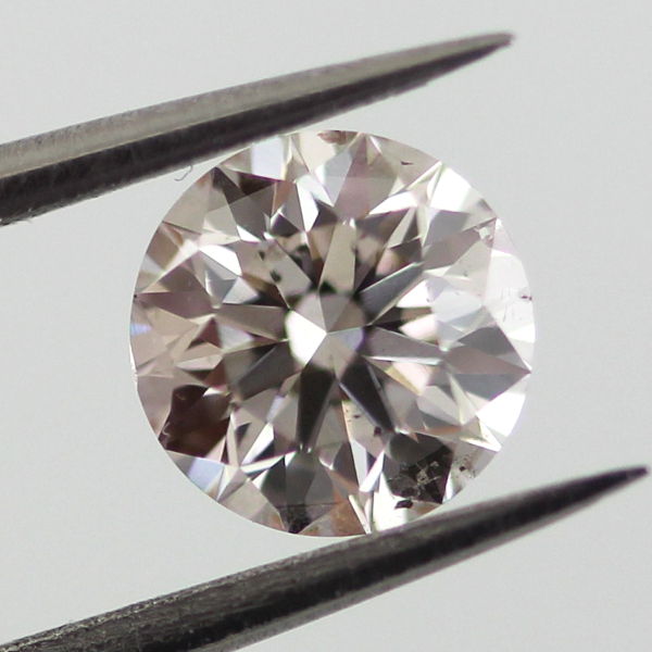 Light Pinkish Brown Diamond, Round, 0.54 carat