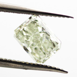 Light Yellow green (not app) Diamond, Radiant, 0.60 carat, SI1 - B