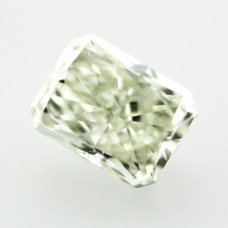 Light Yellow green (not app) Diamond, Radiant, 0.60 carat, SI1