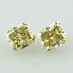 Pair of Fancy Brownish Yellow Diamond, Radiant, 0.84 carat, VS2 - Thumbnail