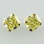 Pair of Fancy Intense Yellow, 0.33ct, SI1