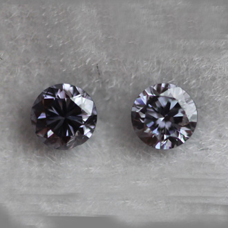 Pair of Fancy Violet, 0.11 carat