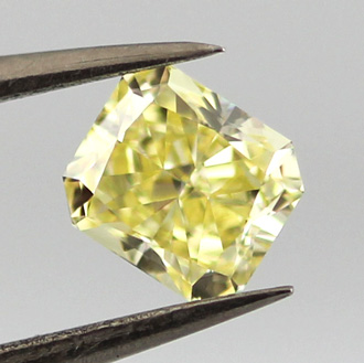 Pair of Fancy Yellow Diamond, Radiant, 1.09 carat, VS2 - B