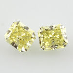 Pair of Fancy Yellow Diamond, Radiant, 1.09 carat, VS2 - Thumbnail