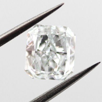 Very Light Blue Diamond, Radiant, 0.71 carat, VS1