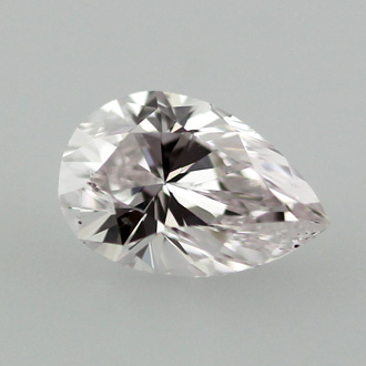 Very Light Pink Diamond, Pear, 0.70 carat, SI2- C