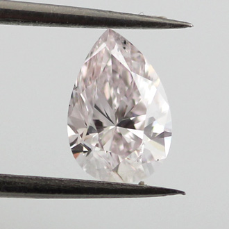 Very Light Pink Diamond, Pear, 0.70 carat, SI2