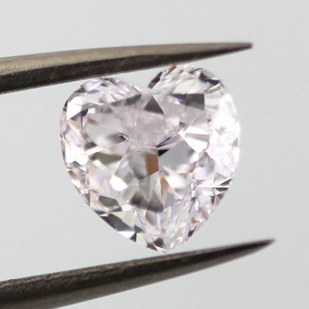 Very Light Pink Diamond, Heart, 1.41 carat