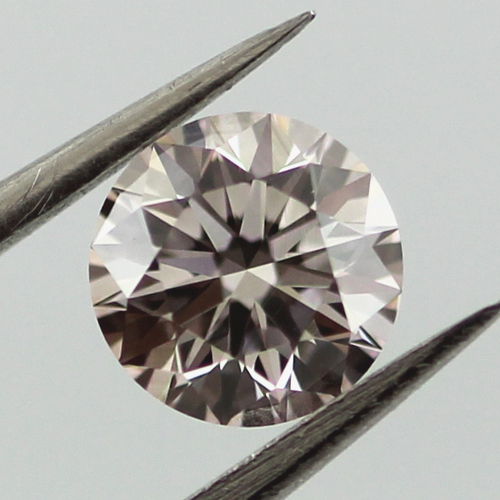 Very Light Pink Diamond, Round, 0.51 carat, VVS2