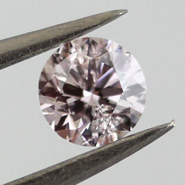 Very Light Pink Diamond, Round, 0.30 carat