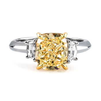 3 Stone Y-Z Diamond Engagement Ring, 3.50 ctw