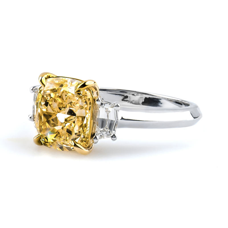 Y-Z Diamond Ring, Cushion, 3.10 carat, VS2 - B Thumbnail