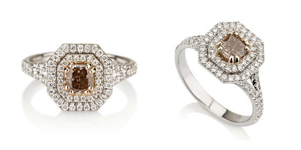 Brown Diamond Engagement Ring