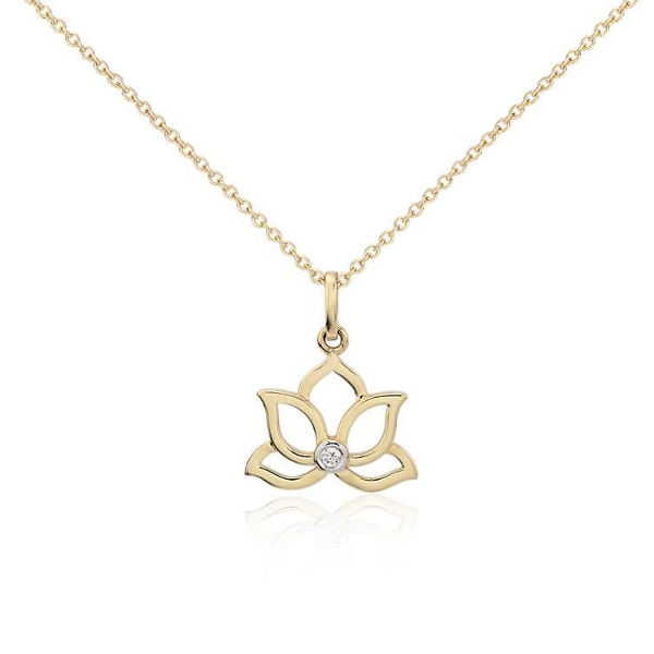 Lotus Diamond Pendant