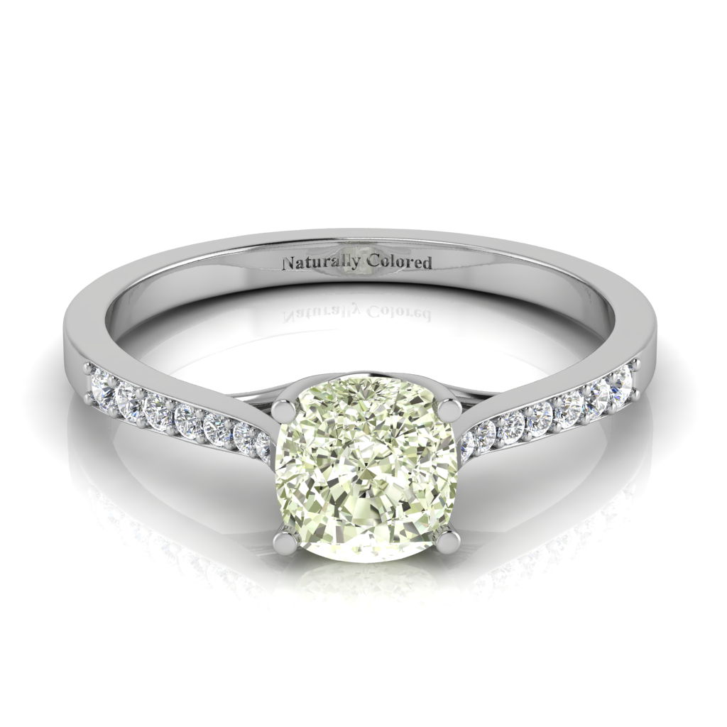 Natural green diamond engagement ring shop