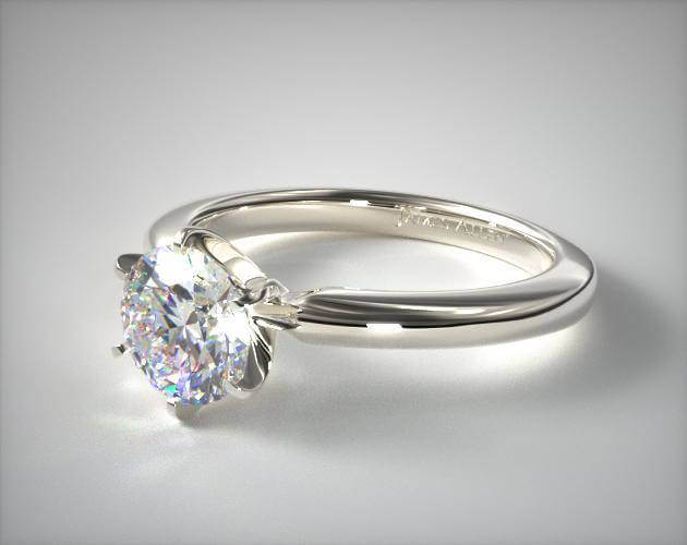 Six Prong 2mm Comfort Fit Solitaire Engagement Ring